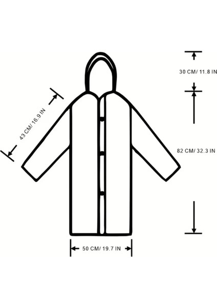 Çocuk Yağmurluğu Eva Kumaş Kapüşonlu Desenli Cepsiz Çıtçıtlı Standart Beden Boy 81 cm En 45 cm modelleri