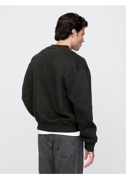 Erkek Siyah Gap Logo Vintage Soft Fleece Sweatshirt indirimleri