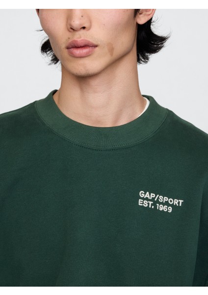 Erkek Yeşil Gap Logo Vintage Soft Fleece Sweatshirt modelleri