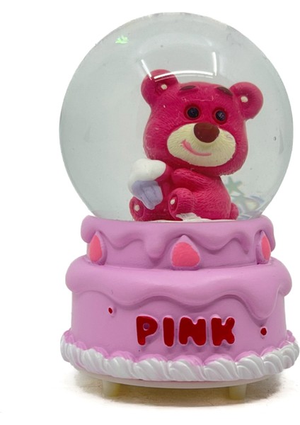 Işıklı Kar Küresi Pembe Ayıcık Cupcake 7 cm fiyatları