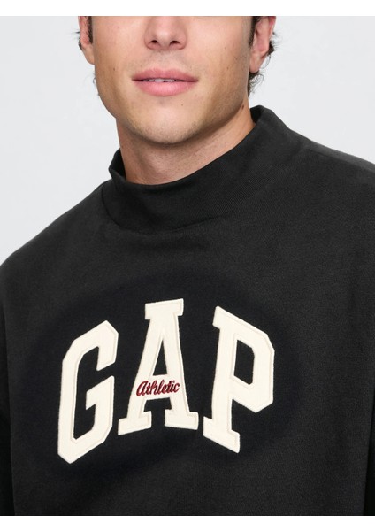 Erkek Siyah Gap Logo Vintage Soft Fleece Sweatshirt fırsatları