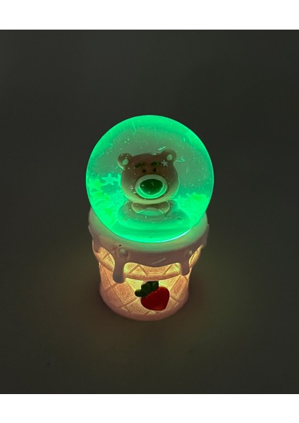 Işıklı Kar Küresi Pembe Ayıcık 7 cm indirimleri