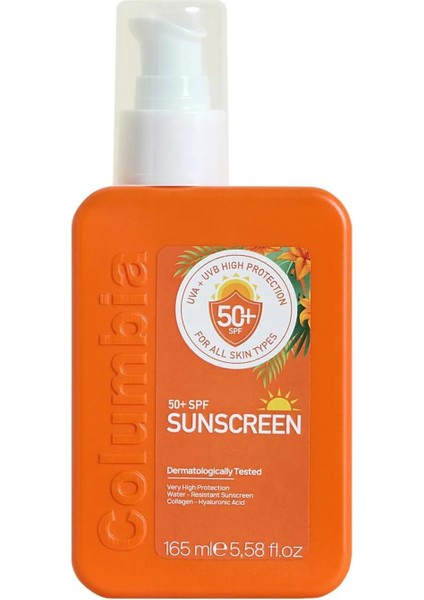 Columbia Spf 50 Leke Karşıtı Aydınlatıcı Etkili Yüksek Koruyucu Collagen Içeren Yüz Güneş Kremi 165 ml