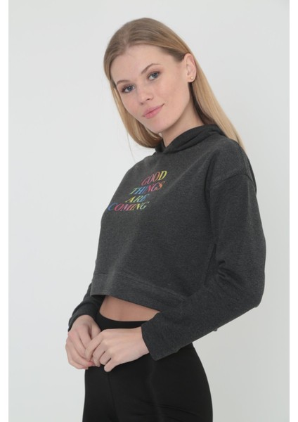 Good Thinks Renkli Baskılı Kapüşonlu Sweat-9