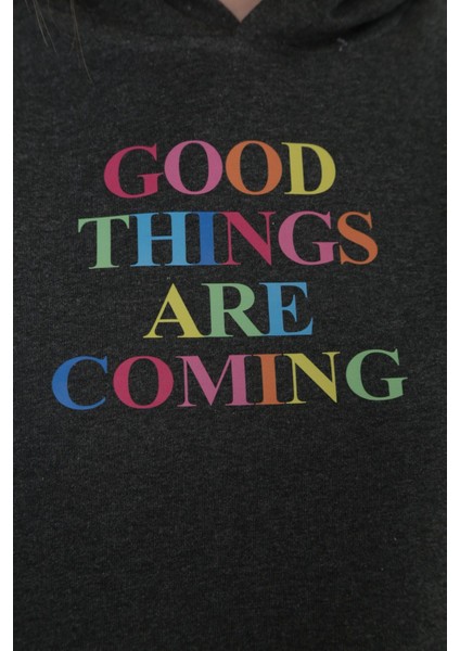 Good Thinks Renkli Baskılı Kapüşonlu Sweat-9