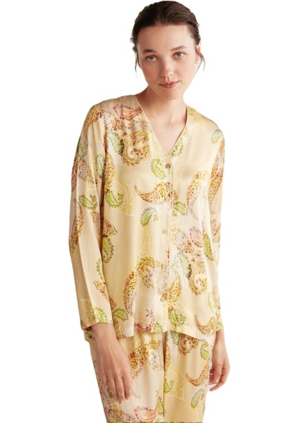 Penye Mood Kadın Sarı Pijama Takım 9610