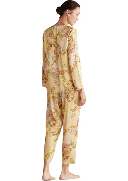Penye Mood Kadın Sarı Pijama Takım 9610