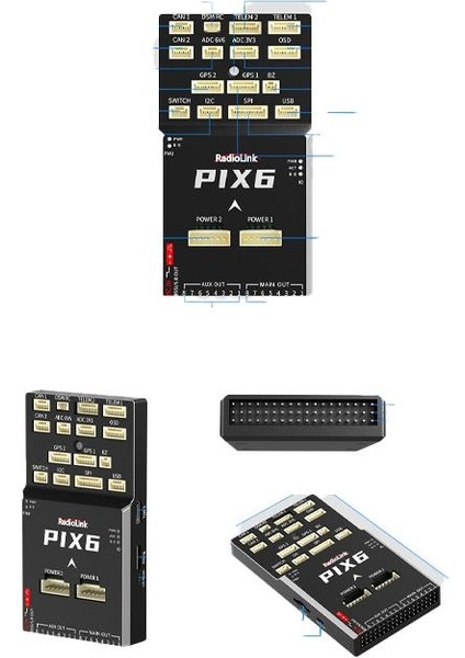 Pıx6 16 Kanal Pixhawk Uçuş Kontrol Kartı Flight Controller +Bec