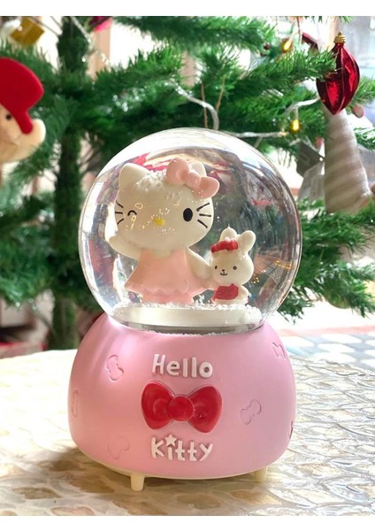 Hello Kitty Tavşan Kar Küresi 15 cm