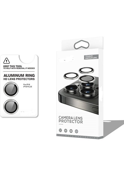 Apple iPhone 16 Plus Cl-12 Premium Safir Parmak Izi Bırakmayan Anti-Reflective Kamera Lens Koruyucu