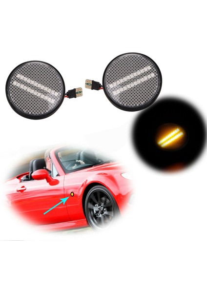 Mazda Mx5 Mk1 1989-2015 B Için Araba Dönüş Sinyali LED Yan Işaret Işığı (Yurt Dışından) indirimleri