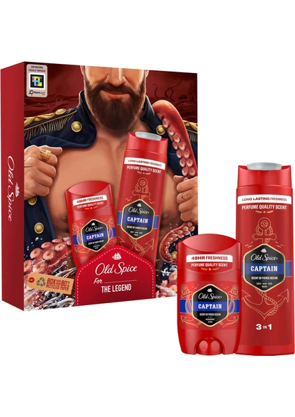 Old Spice Captain Deo Stick 50 ml + Duş Jeli 250 ml Giftpack