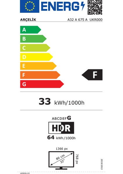 A32 A 675 A HD 32" 82 Ekran Uydu Alıcılı Smart LED TV