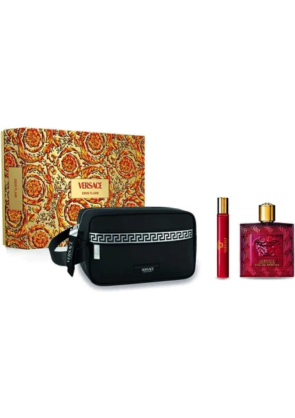 Eros Flame Edp 100 ml + Edp 10 ml + Çanta