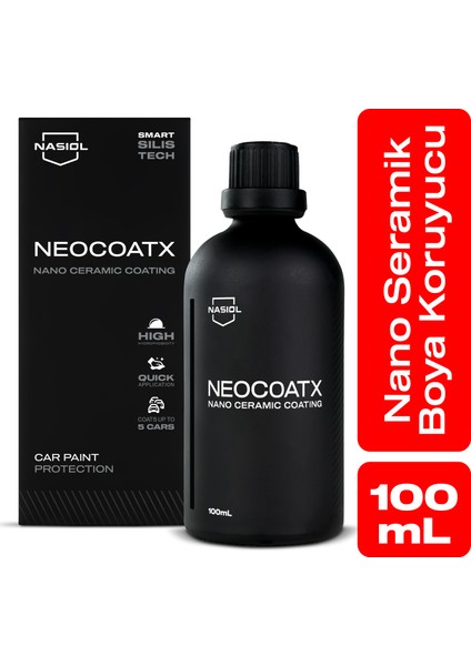 Neocoatx Araç Nano Seramik Kaplama ve Boya Koruma-1 Yıl Dayanım-100ml-5 Araca Kadar Kaplama
