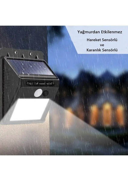 4'lü Set Güneş Enerjili Bahçe Lambası 20 LED Bahçe Aplik Bahçe Lambası Bahçe Aydınlatma Solar Lamba