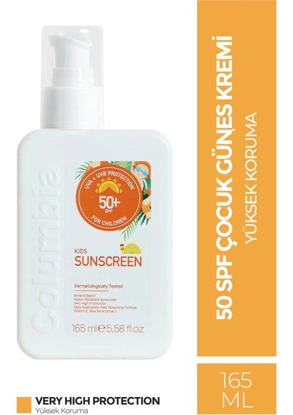 Columbia Çok Yüksek Koruma 50 Spf Çocuk Güneş Kremi 165 ml