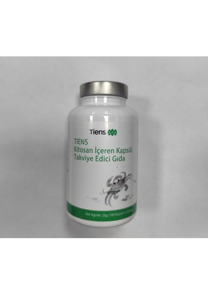 Kitosan Içeren Kapsül Takviye Gıda 25GR