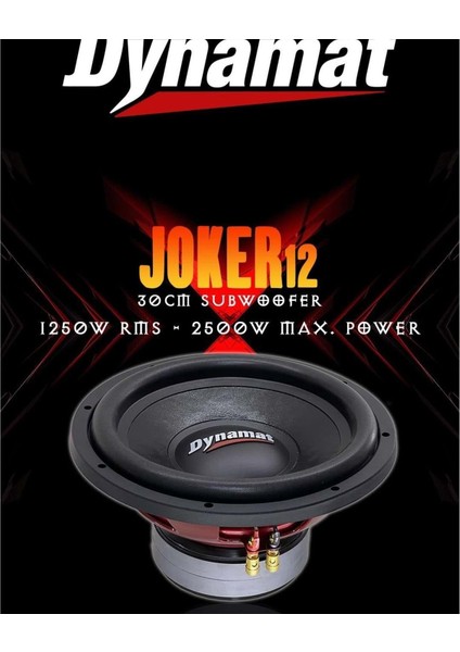 Joker-12 30 cm Oto Subwoofer 1250 Rms 2500 Watt Maksimum fiyatları