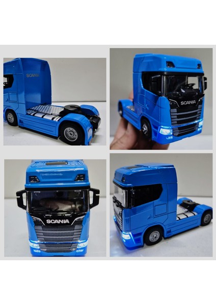 Oyuncak Tır V8 R730 Taşıyıcı Scania Çekici Kupa S-770 Model Diecast 12 cm Maket Koleksiyon