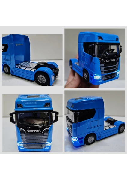 Oyuncak Tır V8 R730 Taşıyıcı Scania Çekici Kupa S-770 Model Diecast 12 cm Maket Koleksiyon