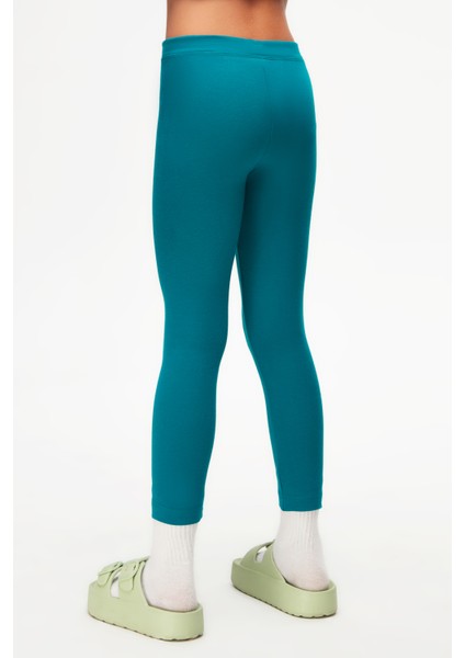 Koyu Petrol Basic Kız Çocuk Kışlık Tayt fırsatları