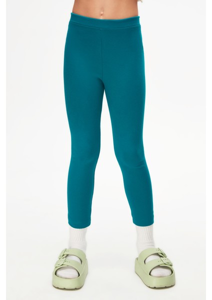 Koyu Petrol Basic Kız Çocuk Kışlık Tayt fiyatları