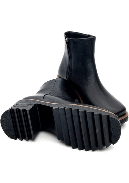 Potinonline K1010 Kadın Kalın Taban Fermuarlı Kısa Bot fırsatları