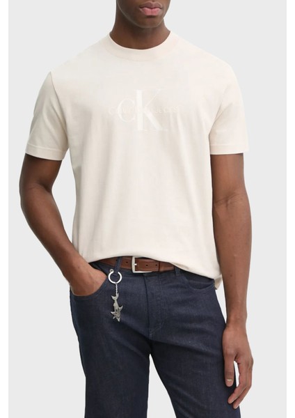Pamuklu Regular Fit Bisiklet Yaka Parlak Logolu T Shirt J30J327109PDH Erkek T Shirt J30J327109 Pdh