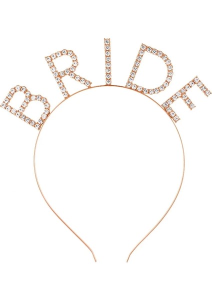 Bekarlığa Veda Rose Gold Bride Taç