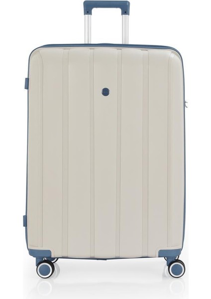 3lü Set Kırılmaz Silikon Seyahat Valizi Bavulu V305 Kemik Sky Blue