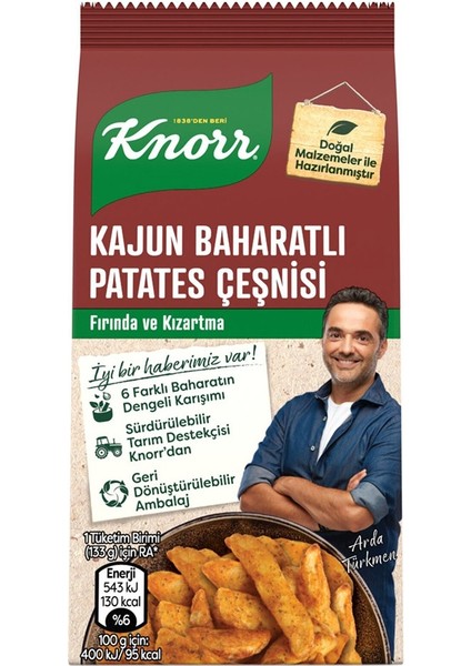 Kajun Baharatlı Patates Çeşni̇si̇ 60 gr Paket (5 Adet)