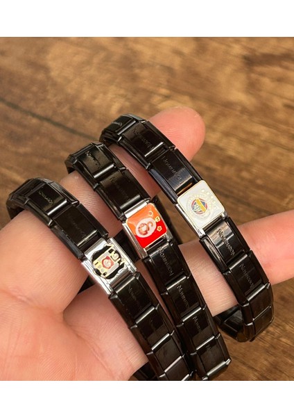 Beşiktaş Taraftar Nomi Italyan Charm Çelik Bileklik
