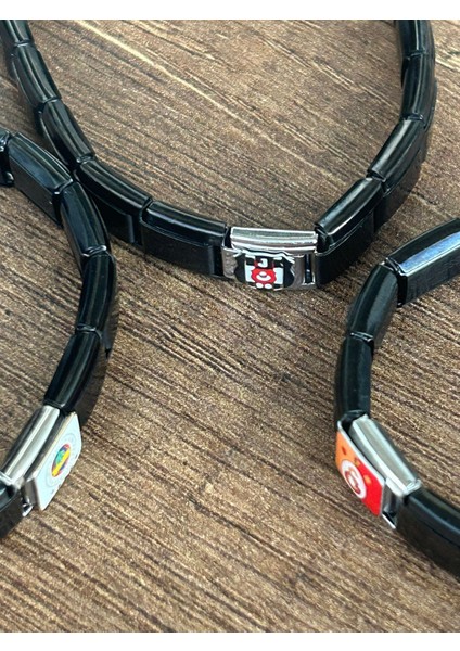 Beşiktaş Taraftar Nomi Italyan Charm Çelik Bileklik