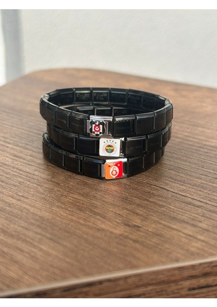 Beşiktaş Taraftar Nomi Italyan Charm Çelik Bileklik