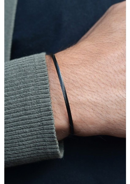 Halka Model Erkek İnce Çelik Bileklik Unisex Ürün