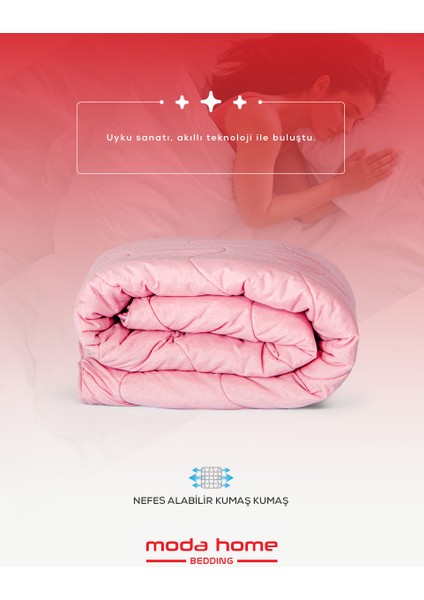 Welsoft Pembe Yorgan Seti Tek Kişilik (1adet Silikon Yastık ve Kılıfı hedıye)