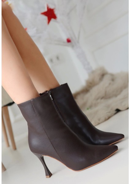 Jona Kahverengi Cilt Topuklu Bot fiyatları