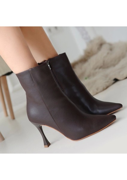 Jona Kahverengi Cilt Topuklu Bot fırsatları