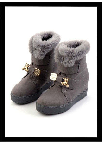 Gri Süet Kadın Bot & Bootie K02566415002