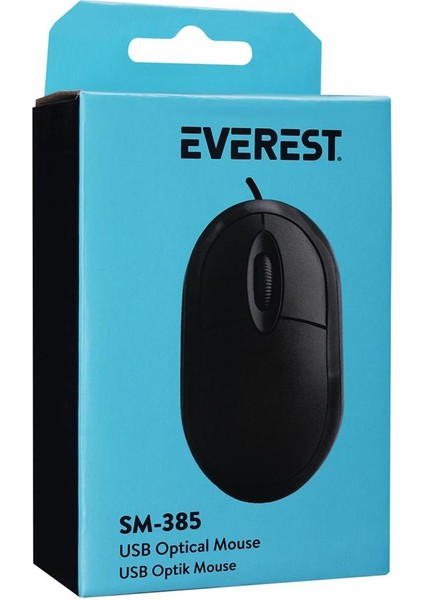 SM-385 K 1.9m Bakır Kablolu USB Siyah 1200DPI Optik Mouse fırsatları