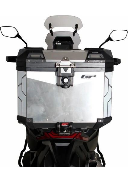 Gp Universal 37 Lt Alüminyum Motosiklet Çantası Gri