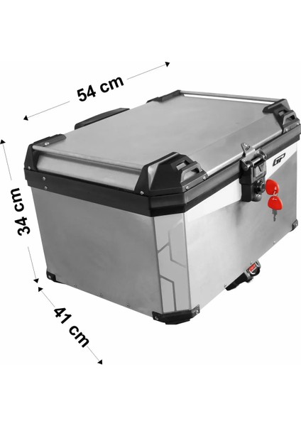 Gp Universal 75 Lt Alüminyum Motosiklet Çantası Gri