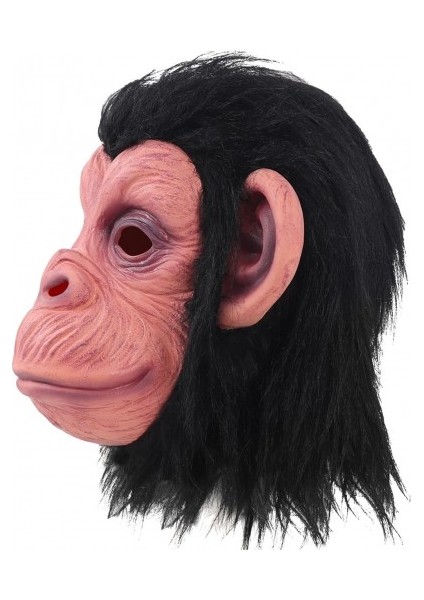 Siyah Saçlı Lateks Şempanze Maskesi indirimleri