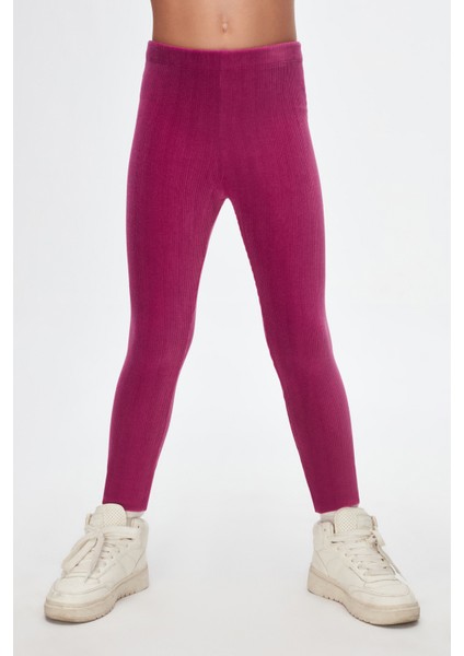 Mor Kız Çocuk Fitilli Kadife Tayt fiyatları