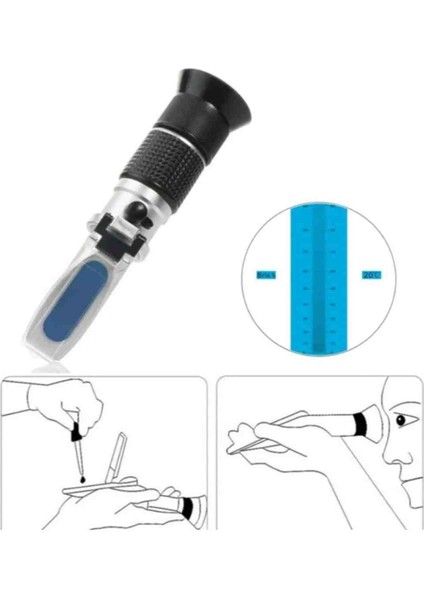Test Cihazı - Yiyecek Ölçer Brix Refraktometre Şeker Yiyecek İçecekleri İçerik Ölçer Aracı Testi Elde Taşınır modelleri