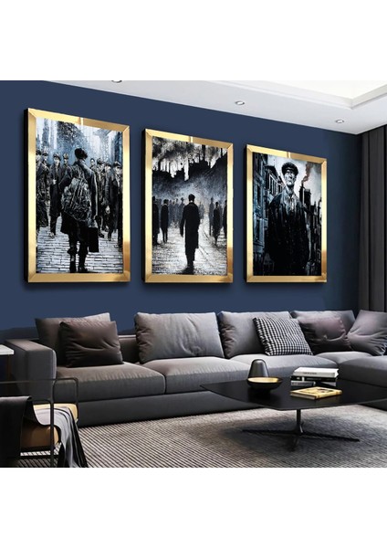 Işçi Emek Gold Pleksi Kenar 3'lü Mdf Tablo Seti fiyatları