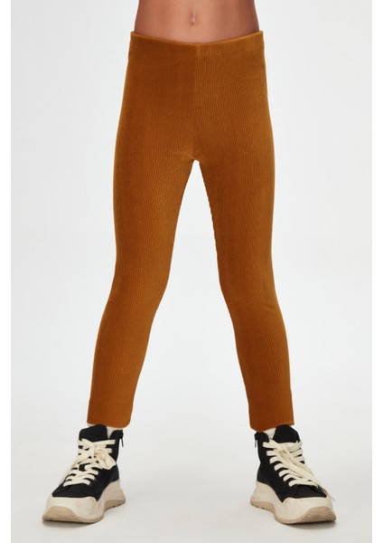 Hardal Kız Çocuk Fitilli Kadife Tayt fiyatları