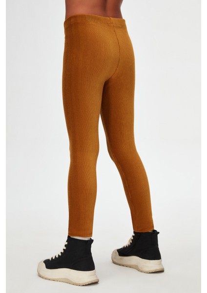 Hardal Kız Çocuk Fitilli Kadife Tayt fırsatları