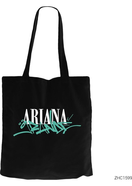 Ariana Grande Siyah Kanvas Bez Çanta